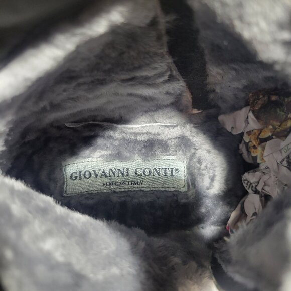 Giovanni Conti Men's Size EU 45 Black Suede Sherpa Lined Winter Ankle Boots - Picture 12 of 12